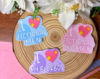 I Love Characters Sticker Set // Cute  Sticker, Meme Sticker, AO3 Sticker, Cute Gift for Happy Mail, Notebook, Laptop