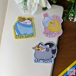 Stickers Take Care, Sticker animaux mignons, Sticker meme, Sticker kawaii, cadeau mignon pour Happy Mail, carnet de notes, ordinateur portable