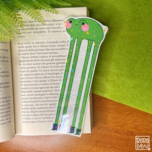 Long Legged Frog Bookmark // Cute Bookmark, Animal Bookmark, Gift, Happy mail, Bookworm