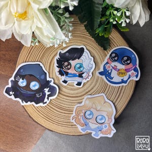 Juego de 2 pegatinas Rivals OwO, bonitas pegatinas de juego, pegatinas de memes, pegatinas kawaii, bonito regalo para Happy Mail, cuadernos y portátiles