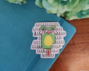 Adesivo de Sapo que Grita Sorvete, Adesivo de Sapo Fofo, Adesivo de Meme, Adesivo Kawaii, Presente Fofo para Correio Feliz, Caderno, Laptop