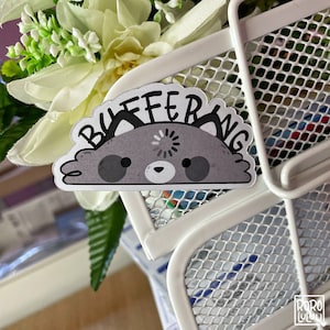 Pizza the Raccoon Buffering Magnet //  Cute Raccoon Magnet, Gifts, Happy Mail, Fridge Magnet