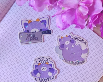 Fairy Kitten Holo Sticker, Cute Fairy Cat Holographic Sticker, Meme Sticker, Kawaii Sticker, Cute Gift for Happy Mail, Notebook, Laptop