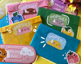 Borsa adesivi Oopsie, adesivo difettoso carino, adesivo meme, adesivo Kawaii, regalo carino per posta felice, taccuino, laptop