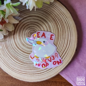 Peace Was Never an Option Enten Aufkleber, niedlicher Gänse Aufkleber, Meme Aufkleber, Kawaii Aufkleber, niedliches Geschenk für Happy Mail, Notizbuch, Laptop