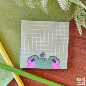 Post-it a forma di rana // Blocchi promemoria a forma di animali, simpatici post-it per regali, Happy Mail, quaderno da viaggio