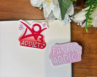 Fanfiction Addict Sticker Set // Cute  Sticker, Meme Sticker, AO3 Sticker, Cute Gift for Happy Mail, Notebook, Laptop
