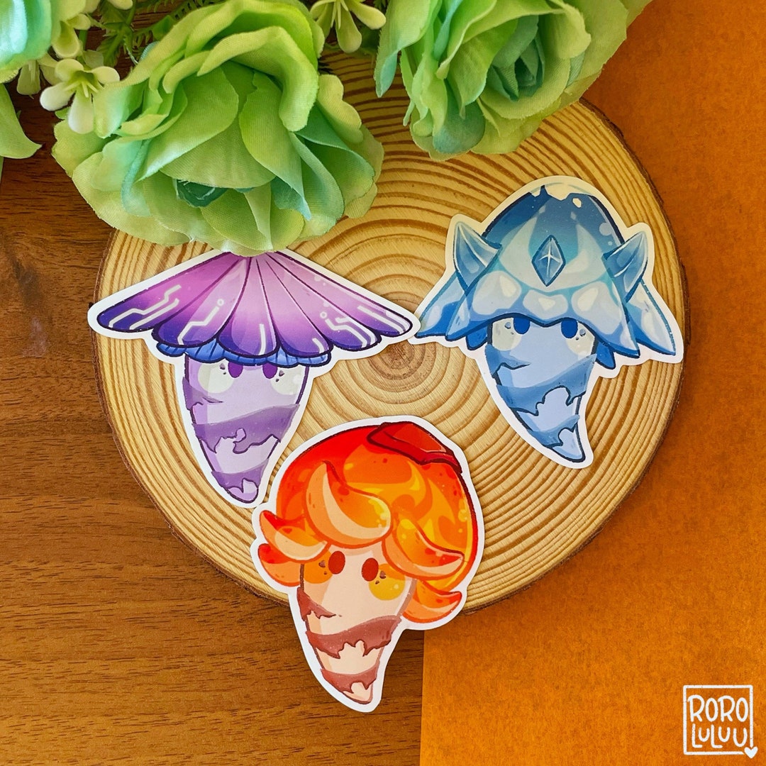Genshin Impact Whirling Fungus Sticker, Cute Genshin Sticker, Meme
