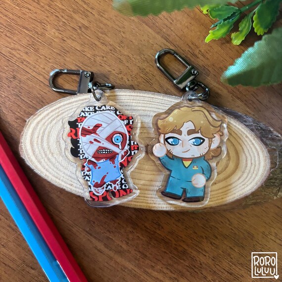 Curly + Anya Double Sided Keychain, Acrylic Keychain, Mouthwashing
