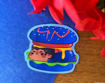 Miggy Burger  Sticker // Cute Chibi Sticker, Meme Sticker, Kawaii Sticker, Cute Gift for Happy Mail, Notebook, Laptop