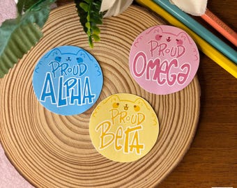 ABO Sticker Set, Cute  Sticker, Meme Sticker, Omegaverse Sticker, Cute Gift for Happy Mail, Notebook, Laptop