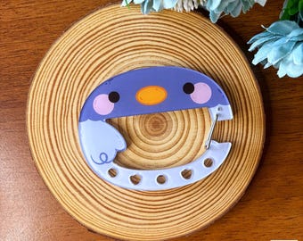 Bread the Pigeon Carabiner // Cute Acrylic Keychain, Pigeon Keychain, Gift Ideas, Cute Animals