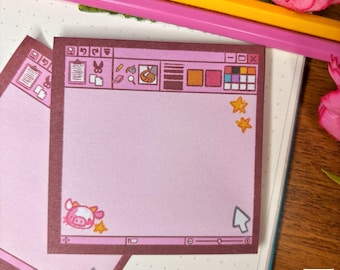 Art Program Pink cow Sticky Notes // Animal note, Cute Animal Sticky Nites, Happy Mail, Scrapbooking