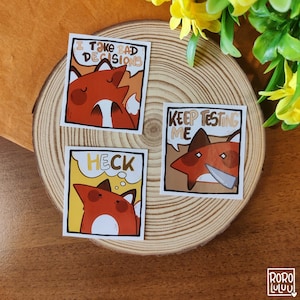 Set di adesivi Apple the Fox, adesivi di animali carini, adesivi meme, adesivi kawaii, regalo carino per posta felice, quaderno, laptop