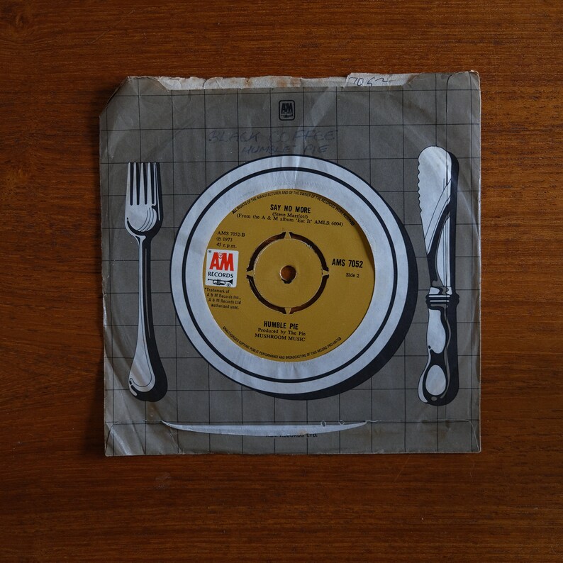 Humble Pie Black Coffee 1973 // Vinyl Record 7 Etsy