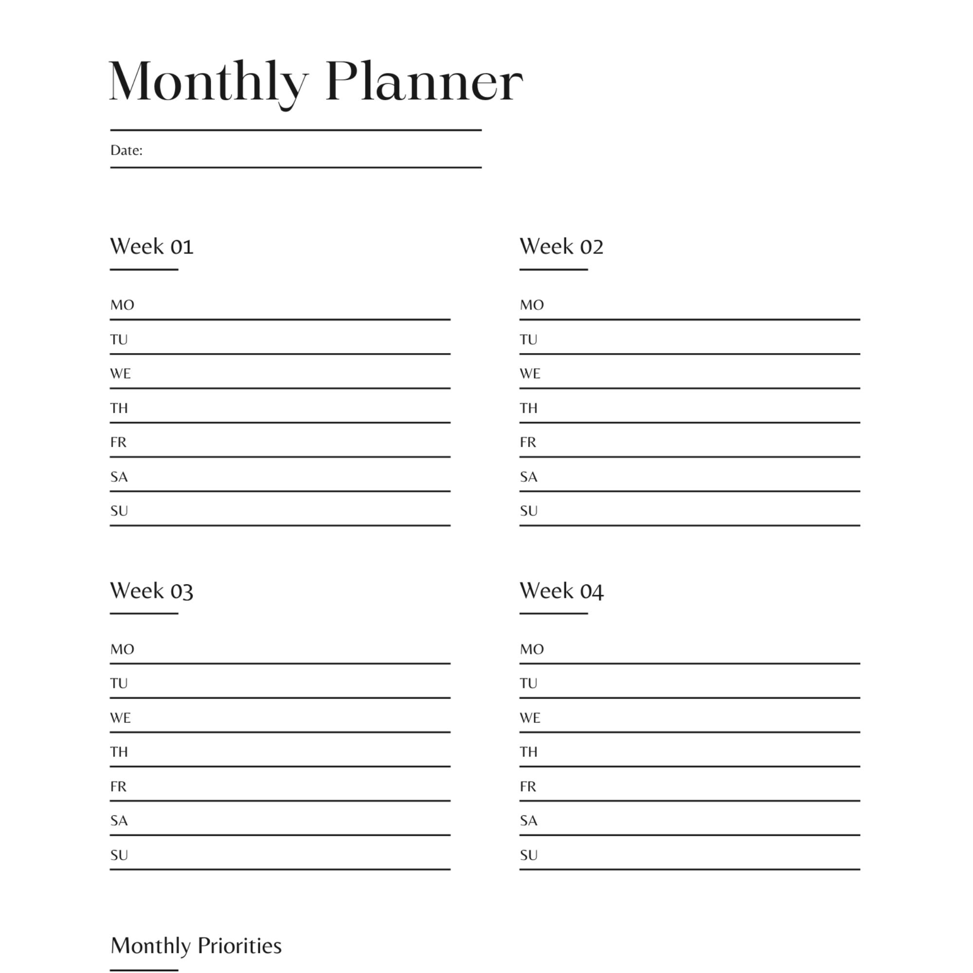 Goal Planner Printable Goal Printable Printable Planner For Etsy Israel