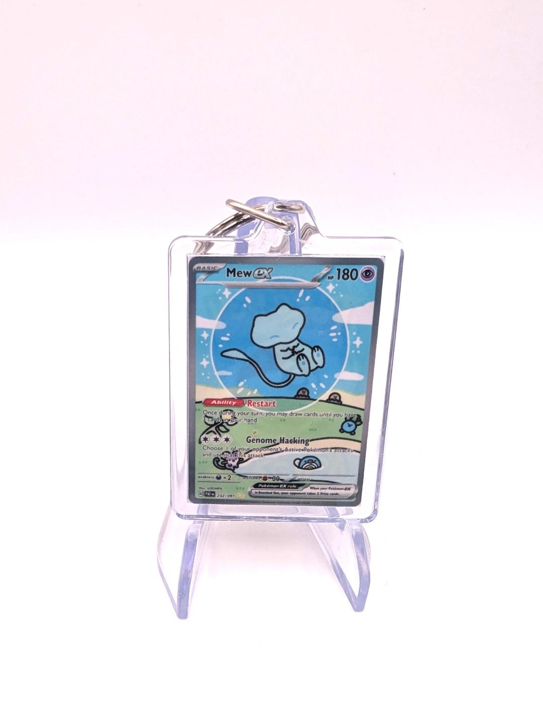 Bubble Mew Mini Pokémon Card Keyring - Etsy