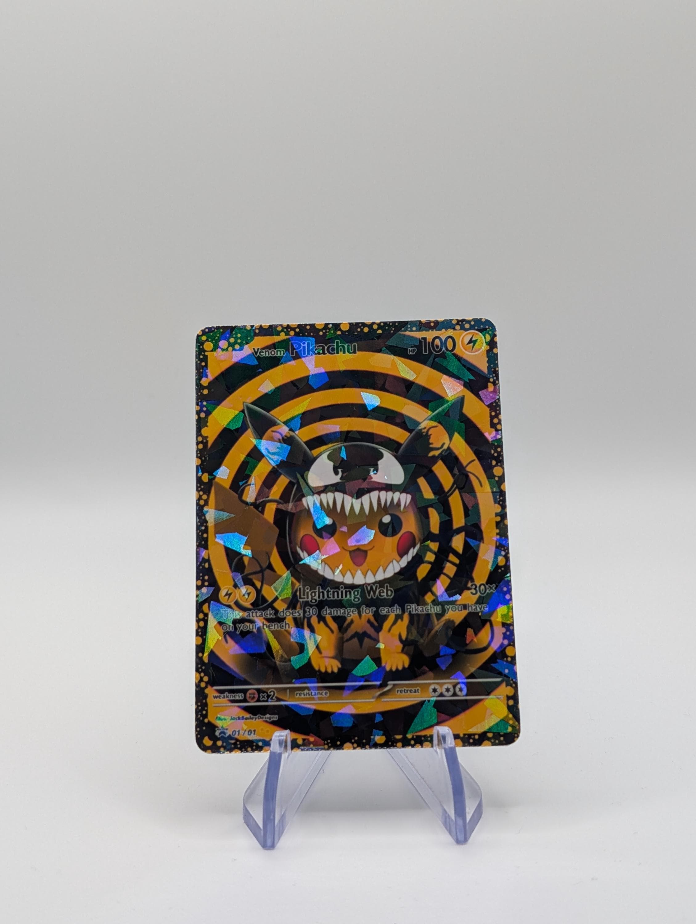Custom Venom Pikachu Cosplay Pokémon Card - Etsy