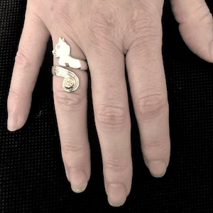 PET HONOR RINGS - Cat Ring - Sterling Silver, Adjustable, for Animal Lovers