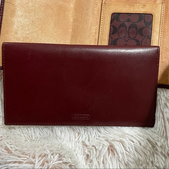 Vintage Coach Burgundy Leather Wallet - Etsy