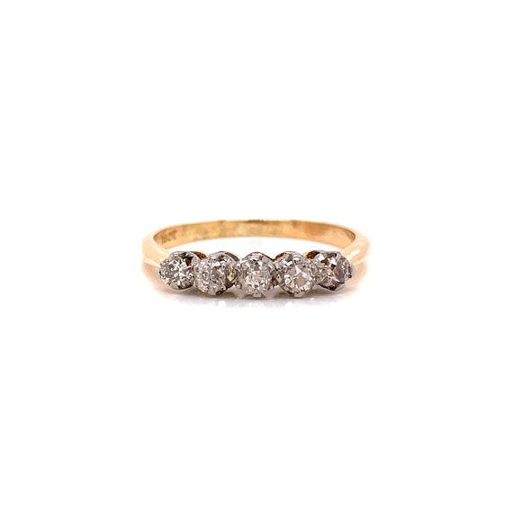 Antique Five Stone Diamond Ring - image 4