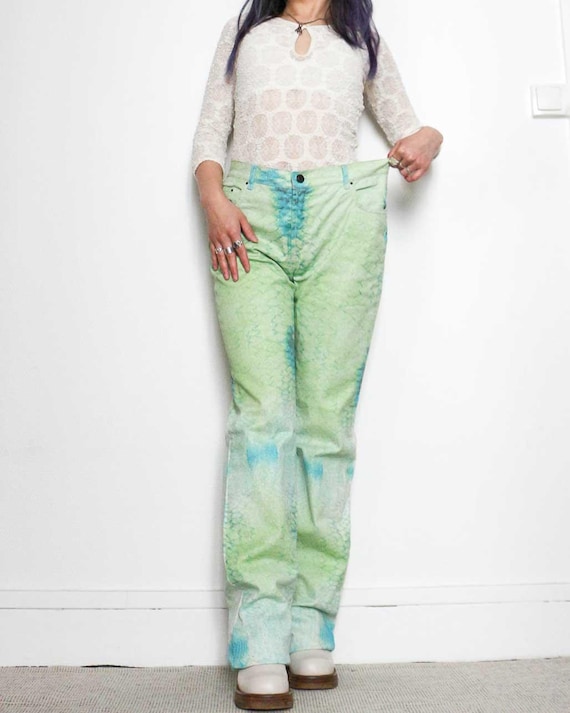Vintage Just Cavalli Psychedelic Snake Print Jeans With