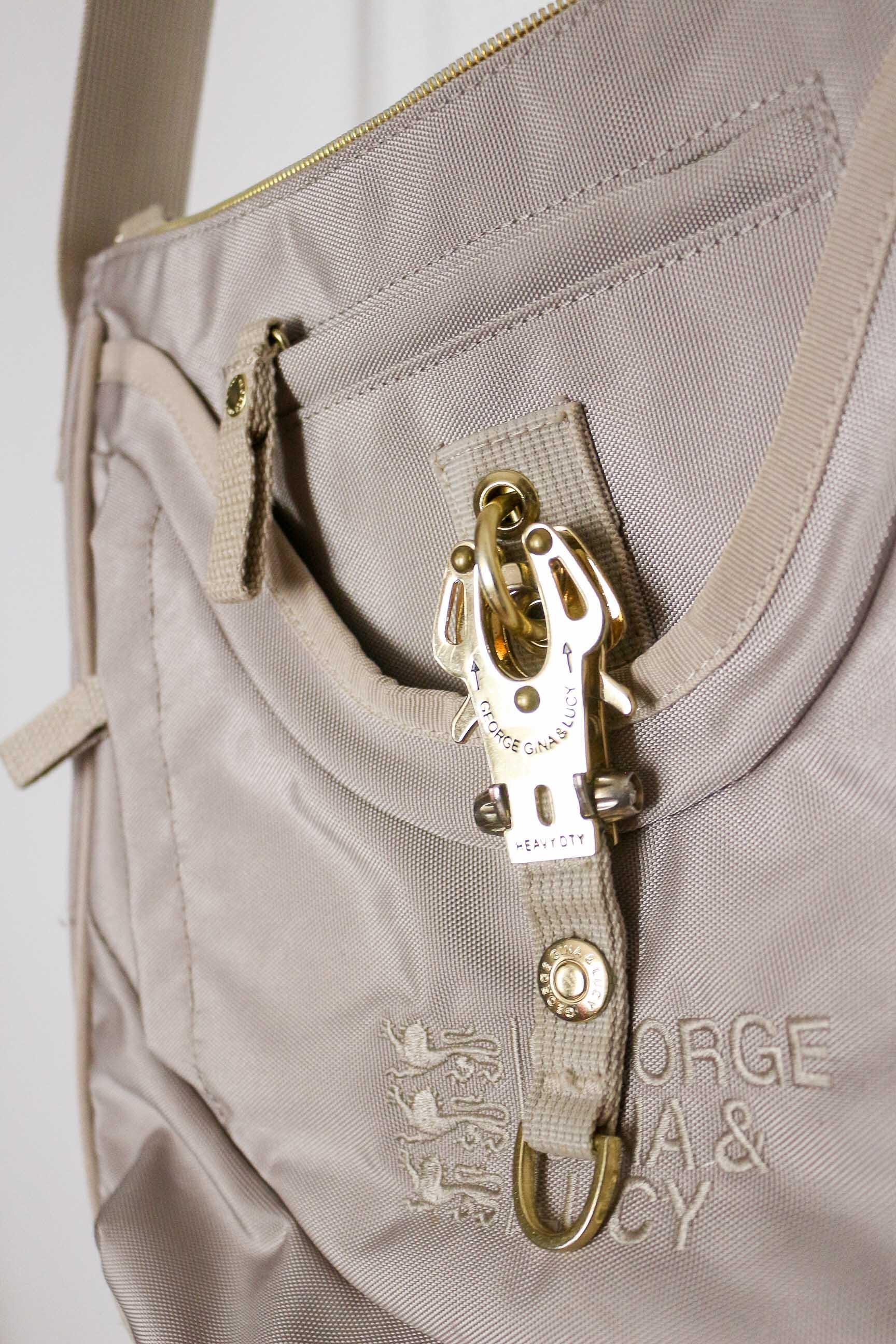 George Gina & Lucy Gray/beige Bag With Gold Hardware (bag