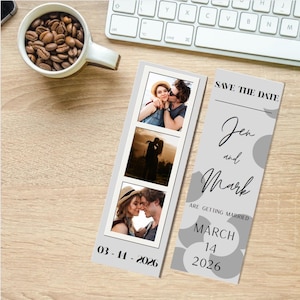 Photobooth Minimalist Save the Date | Save the Date invitation Double Sided