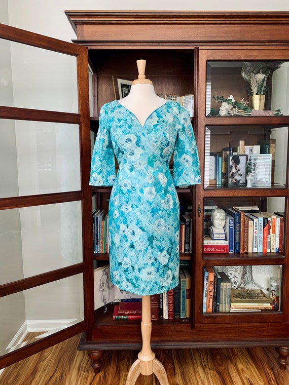 saks fifth avenue blue dress Jardin Bloom Maxi Dress