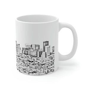 Cleveland, Ohio Skyline Sketch Ceramic Mug 11oz