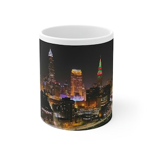 Cleveland Ohio at Night From the Flats Mug