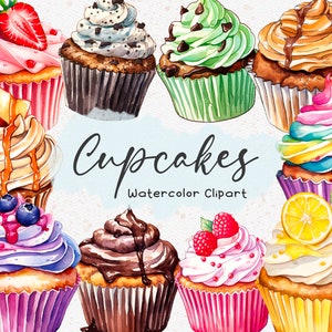 30 Cupcakes Clipart, Dessert Clipart, Bäckerei Clipart, Hochzeit Clipart, Geburtstag Clipart, Instant Download, kommerzielle Nutzung