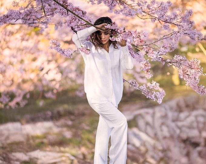 Organic Cotton Pants, White Trousers, Mid Waisted Pants, Trousers Ladies, Trousers Plus Size, Trousers Cotton, Lounge Pants