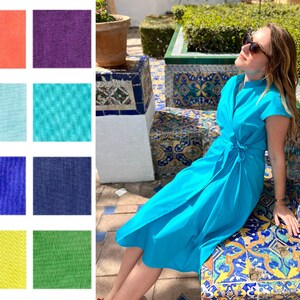 Bio Baumwolle Kleid, Kimono Kleid, Shirt Kleid, Sommer Baumwoll Kleid, Bio Baumwolle, Nachhaltiges Kleid, Frauen Kleid, Plus Größe Kleid