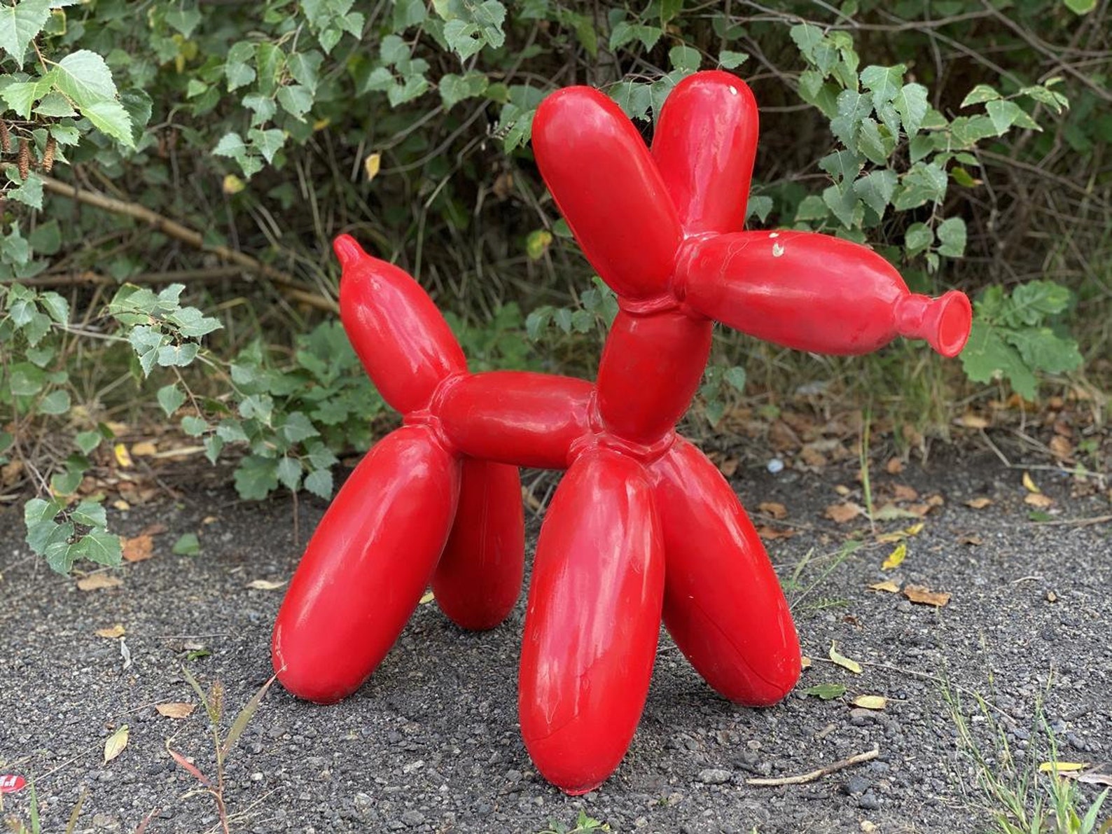 Balloon Poodle Red Poodle Statue Modern Balloon Dog Outdoor Etsy