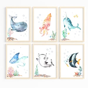 Meeresposter Drucke-Sea Life Prints - Meerestiere Poster Meer Deko - Meer Deko - Meer Deko - Meer Deko