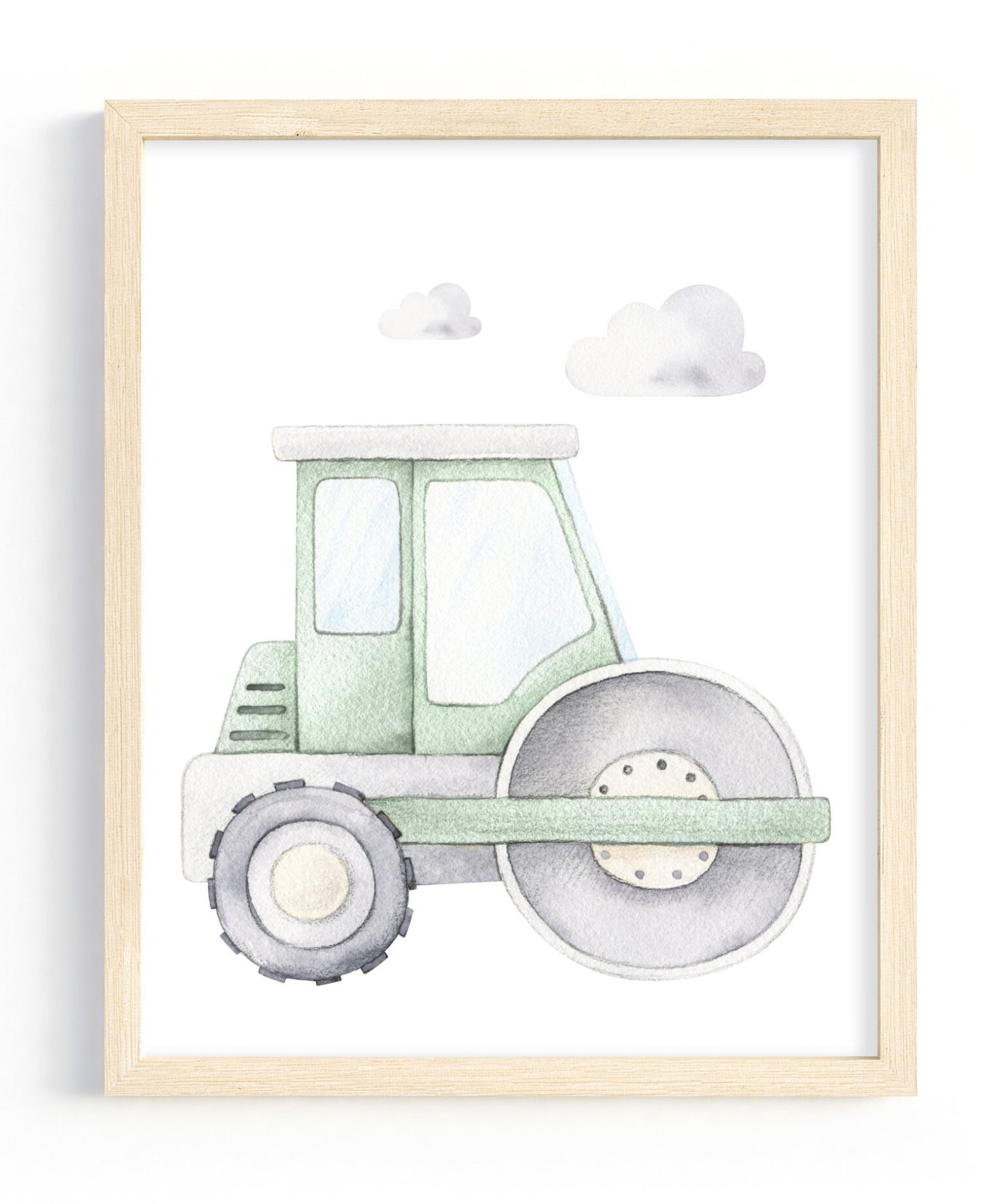 Watercolor Construction Trucks Wall Art Prints - Set Of 6 Unframed 8x10 Inch Nursery Decor For Boys
