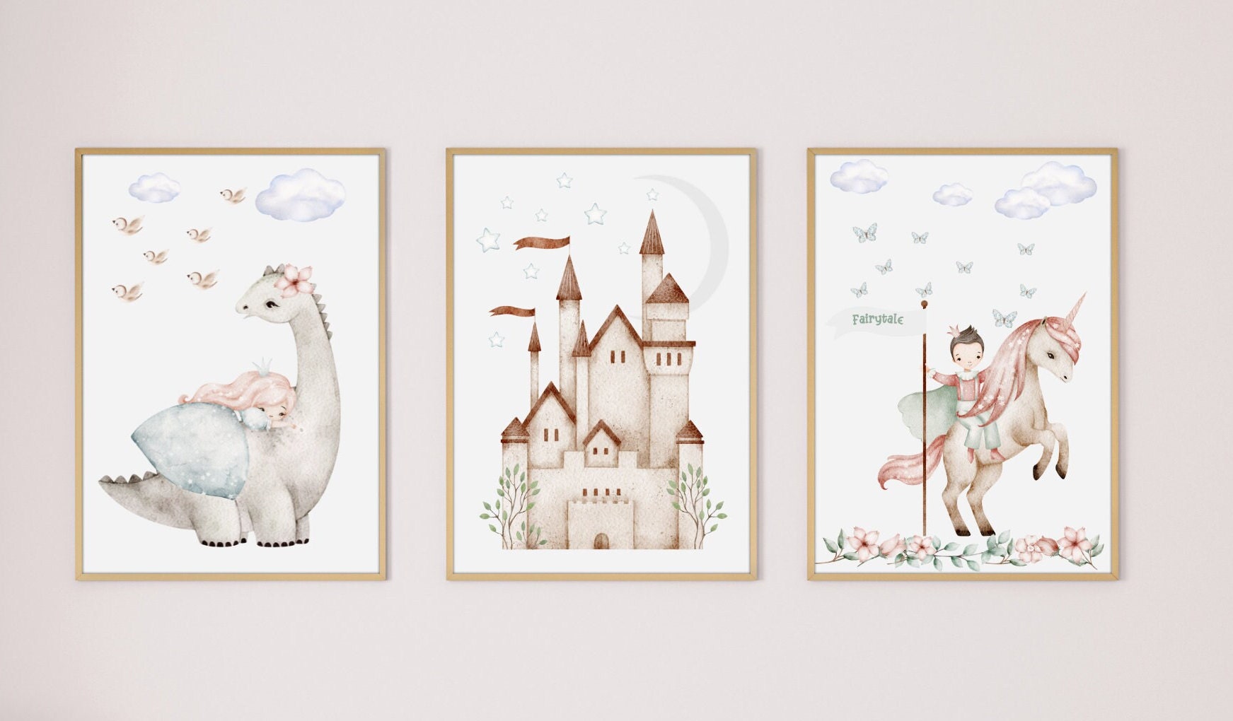 Fairytale Nursery Print Set of 6-princess Theme Nursery Decor-fantasy ...
