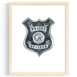 Police Nursery Prints- Nursery Prints for Boy- Toddler Nursery ...