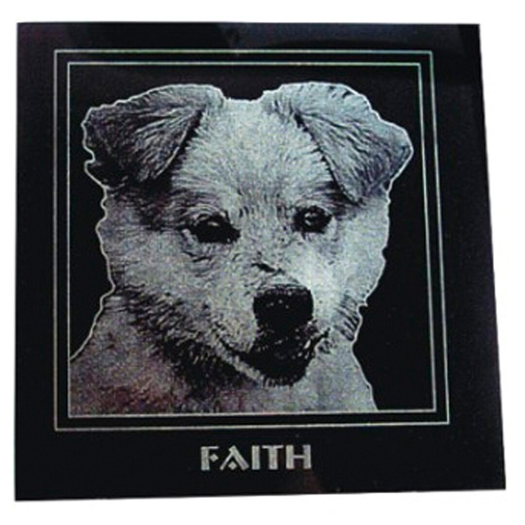 Lápida Funeraria De Granito Negro Para Perro, 60x30 Cm, Con Foto Y Texto Grabado, Personalizable, Laserart24