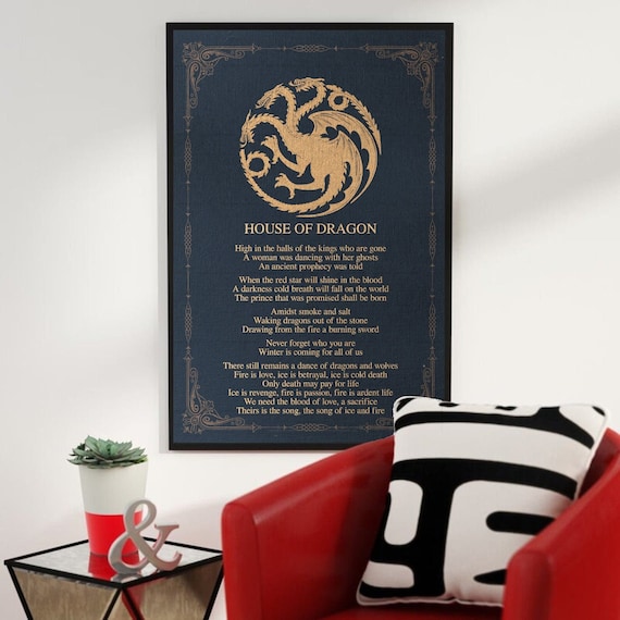 House of Dragon Game of Thrones Game of Thrones Gift Wall - Etsy