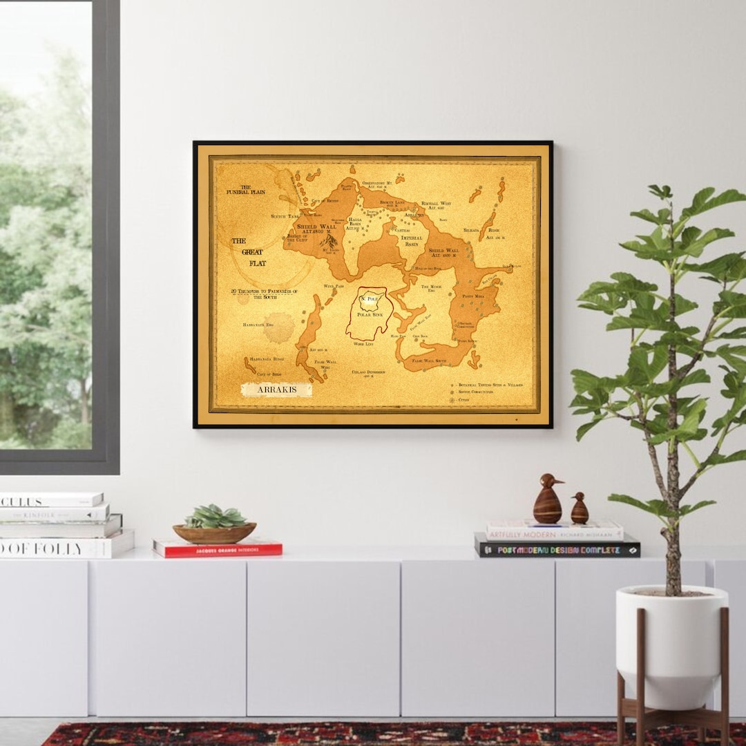 Arrakis Map Dune Arrakis Poster Dune Poster Wall Print - Etsy Ireland