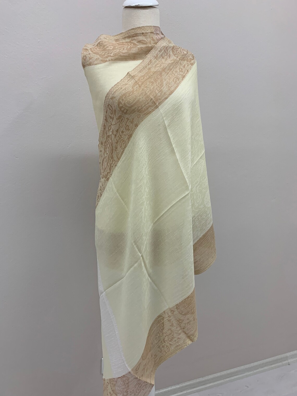 Yellow Pure Cashmere Cashmere scarf Cashmere shawl Etsy