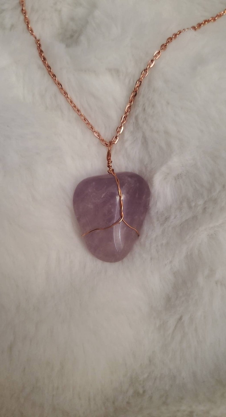 Amethyst Wire Wrapped Necklace