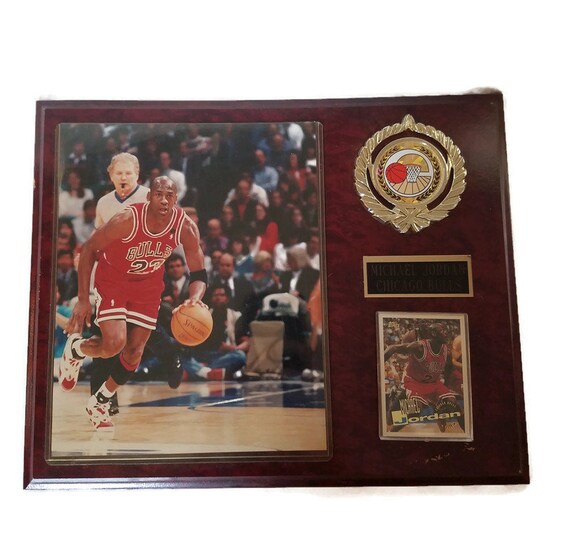 michael jordan card plaque