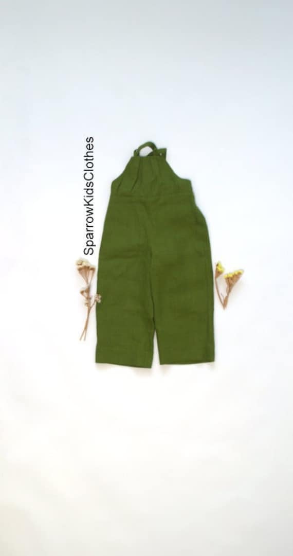 Baby Linen Overalls Baby Boy Overalls Organic Baby Clothes Etsy