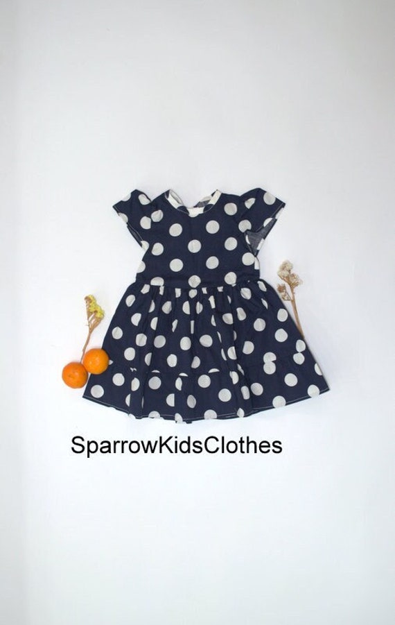 Polka Dot Baby Girl Dresses Girl's Dress Tops 100% Cotton Toddler Dress Clothing Summer Dress Baby Easter Baptism Dress Baby Girl Gifts