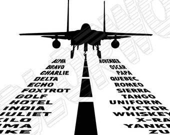 PHONETIC ALPHEBET fighter jet runway