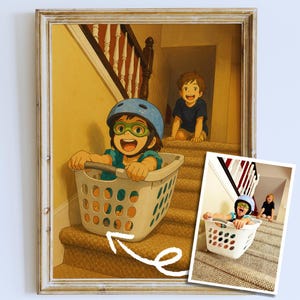 Benutzerdefinierte Ghibli Stil Familienporträt Digitaler Download von Ihrem Foto Personalisierte Anime Art Studio Ghibli Geschenk für Mama Papa Kinder Eltern zu Hause