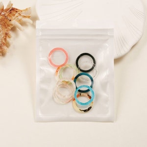 10pcs/set Mixed color acetate plate joint ring set Black Friday deal